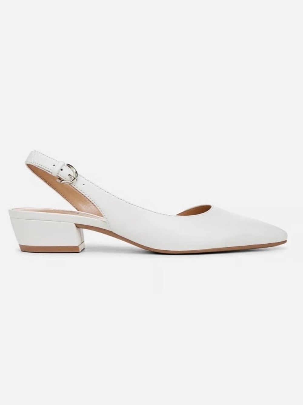 Naturalizer Banks Women's White Pointed Slingback Flats